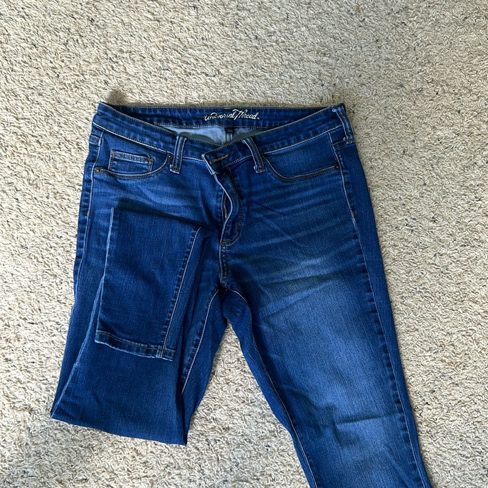 Mid rise dark wash jegging